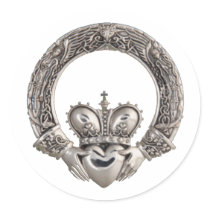 Claddagh Wedding Invitations Envelope Seals Round Stickers