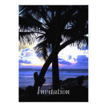 Clair de lune bleu d'invitation