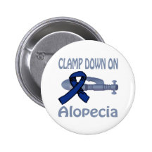 Clamp Down On Alopecia Button