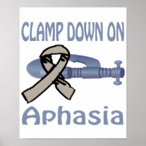 Clamp Down On Aphasia Poster