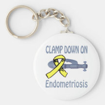 Clamp Down On Endometriosis Keychain