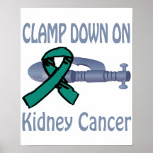 Clamp Down On Kidney Cancer Poster