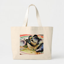 Clams Muscles Shellfish Food Canvas Bag