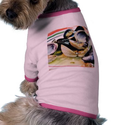 Clams Muscles Shellfish Food Dog T Shirt by lifesphere