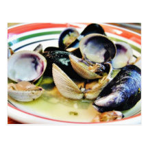 Clams Muscles Shellfish Food Postcards