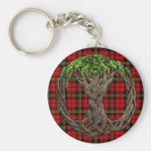 Clan Brodie Tartan And Celtc Tree Of Life Key Chains