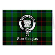 Clan Douglas Tartan Crest Card