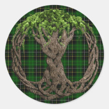 Clan MacAlpine Tartan And Celtic Tree Of Life Sticker