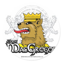 Clan MacGregor Round Stickers