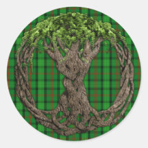 Clan Ross Tartan And Celtic Tree Of Life Stickers