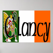 Clancy Celtic Dragon Poster Print