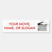 Clapboard movie filmmaker slate bumper sticker