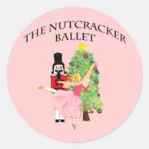 clara_nutcracker xmas round sticker