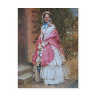 Clara Schmidt ready to go out postcard by JustFineArts