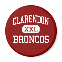 Clarendon - Broncos - High - Clarendon Texas Fridge Magnets