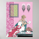 Clarice's Letter - Art Deco Fashion Design Poster