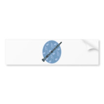 clarinet music note design bumper stickers