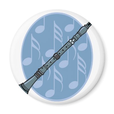 clarinet music note design fridge magnet by geekme