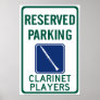 Clarinet Players Parking Posters
