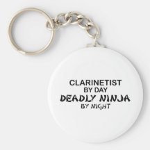 Clarinetist Deadly Ninja by Night Keychain