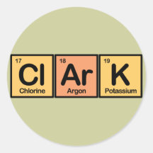 Clark made of Elements Stickers