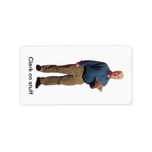 Clark on stuff (sticker) custom address label