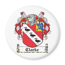Clarke Family Crest Refrigerator Magnets