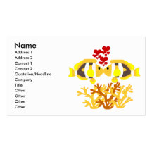 Clarks Anemone fish. Kissing business cards