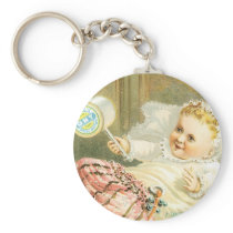 Clarks Baby with Spool Of Thread Key Chains