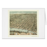 Clarksville, TN Panoramic Map - 1870 Greeting Cards