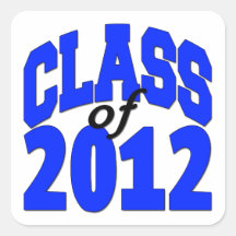 Clas of 2012 (blue) square sticker