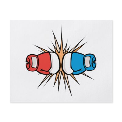 clashing boxing gloves full colour flyer by sports_shop
