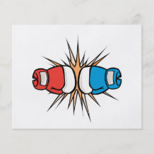 clashing boxing gloves full colour flyer