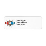 clashing boxing gloves return address label
