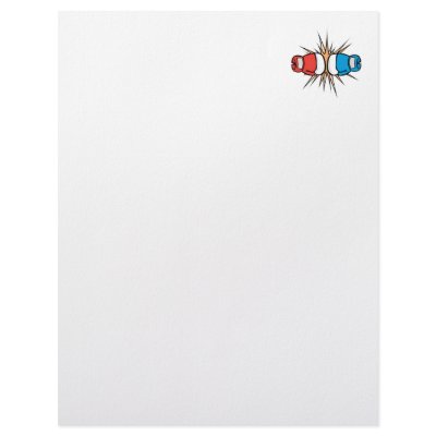 clashing boxing gloves letterhead design by sports_shop