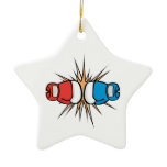 clashing boxing gloves christmas tree ornaments