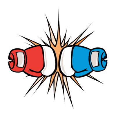 clashing boxing gloves cut outs by sports_shop