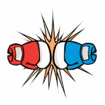 clashing boxing gloves cut outs