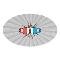clashing boxing gloves sticker