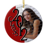 Class 2012 Graduation Photo Red Christmas Ornaments