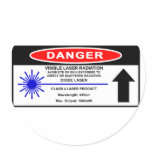 Class 4 445nm Laser Warning Sticker