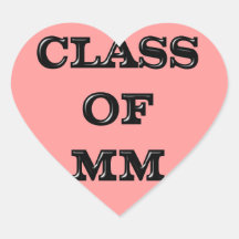 Class of 2000 heart sticker