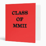 Class of 2002 3 ring binders