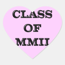 Class of 2002 heart stickers