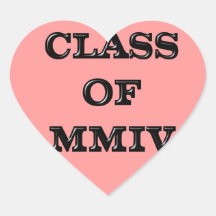 Class of 2004 heart stickers