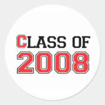 Class of 2008 round sticker