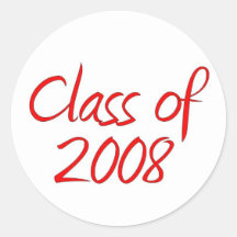 Class of 2008 round sticker