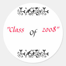 "Class, Of, 2008" Sticker