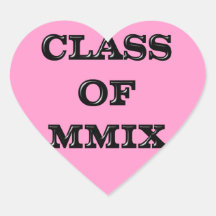 Class of 2009 heart sticker