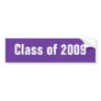 Class of 2009 Purple Bumper Sticker